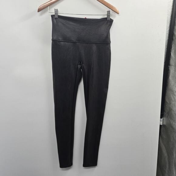 Spanx Leggings Womens Large Gray Faux Leather High Rise Pants - Picture 3 of 7